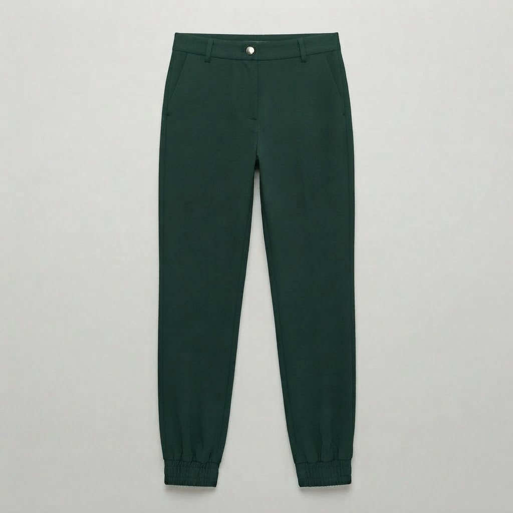 Schmal geschnittene Hose mit hoher Taille | Damen-Jogginghose