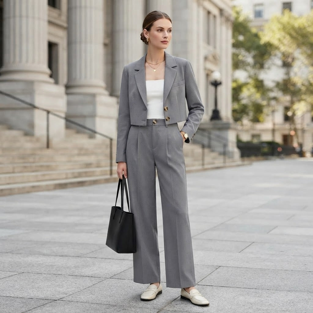 Damen-Blazer & Hose mit weitem Bein | Hosenanzüge für Damen