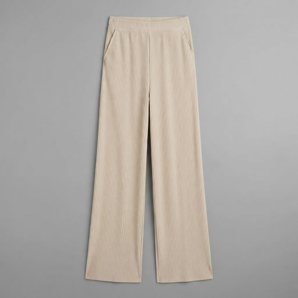 Palazzo-Hosen mit hoher Taille | Damen-Hosen mit weitem Bein