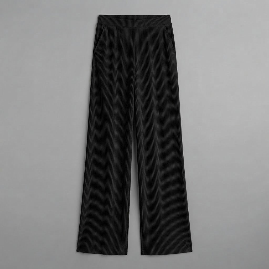 Palazzo-Hosen mit hoher Taille | Damen-Hosen mit weitem Bein