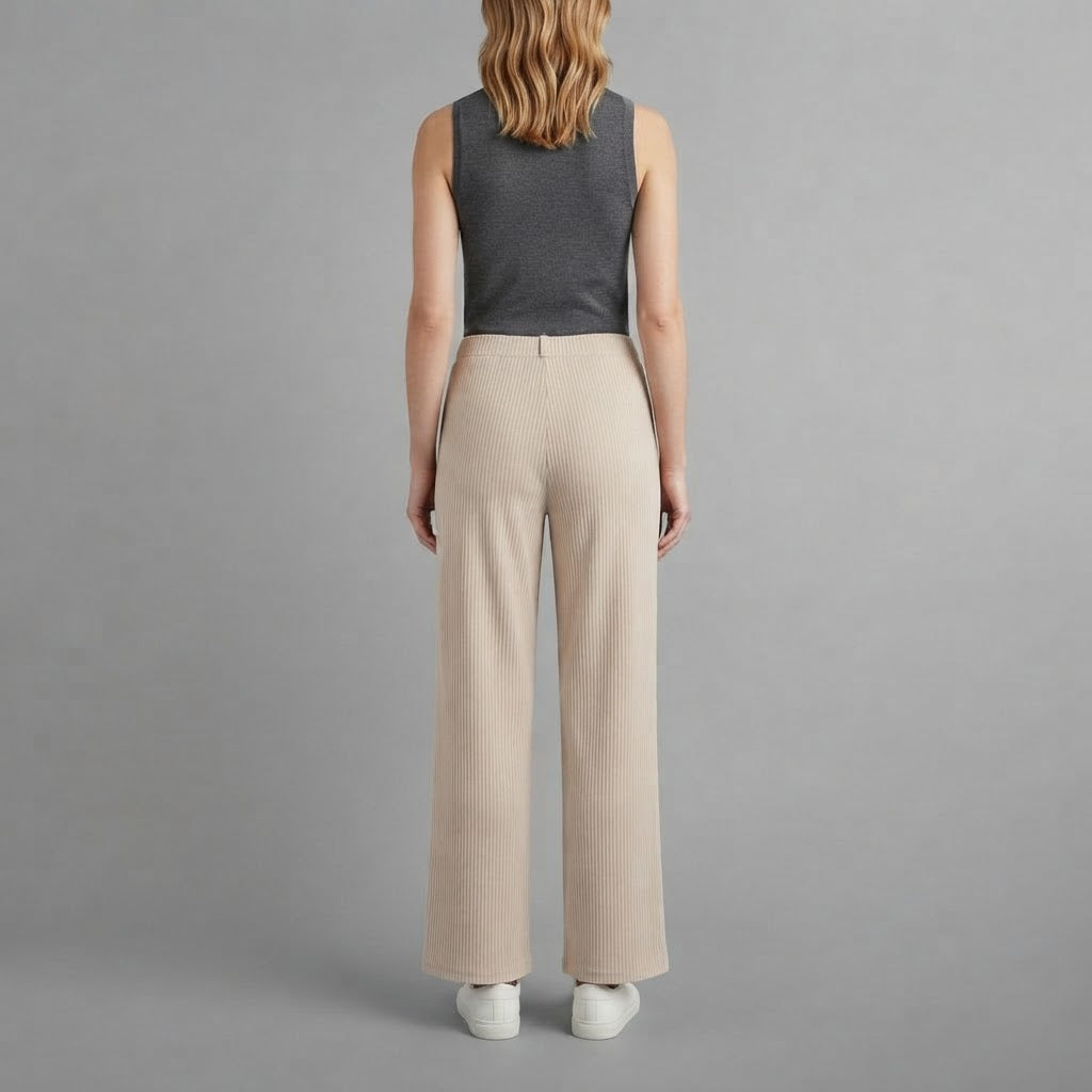 Palazzo-Hosen mit hoher Taille | Damen-Hosen mit weitem Bein