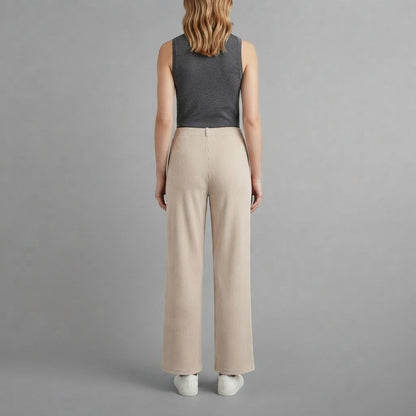 Palazzo-Hosen mit hoher Taille | Damen-Hosen mit weitem Bein