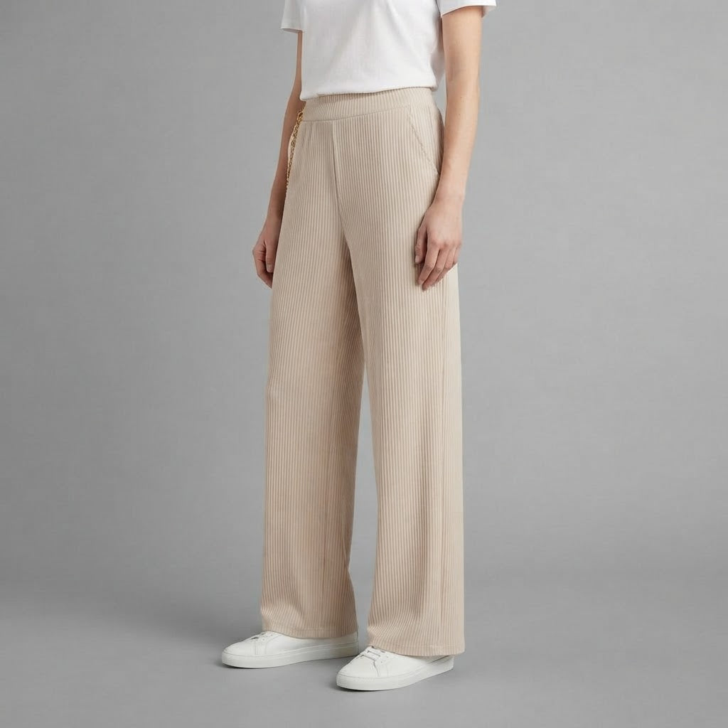Palazzo-Hosen mit hoher Taille | Damen-Hosen mit weitem Bein
