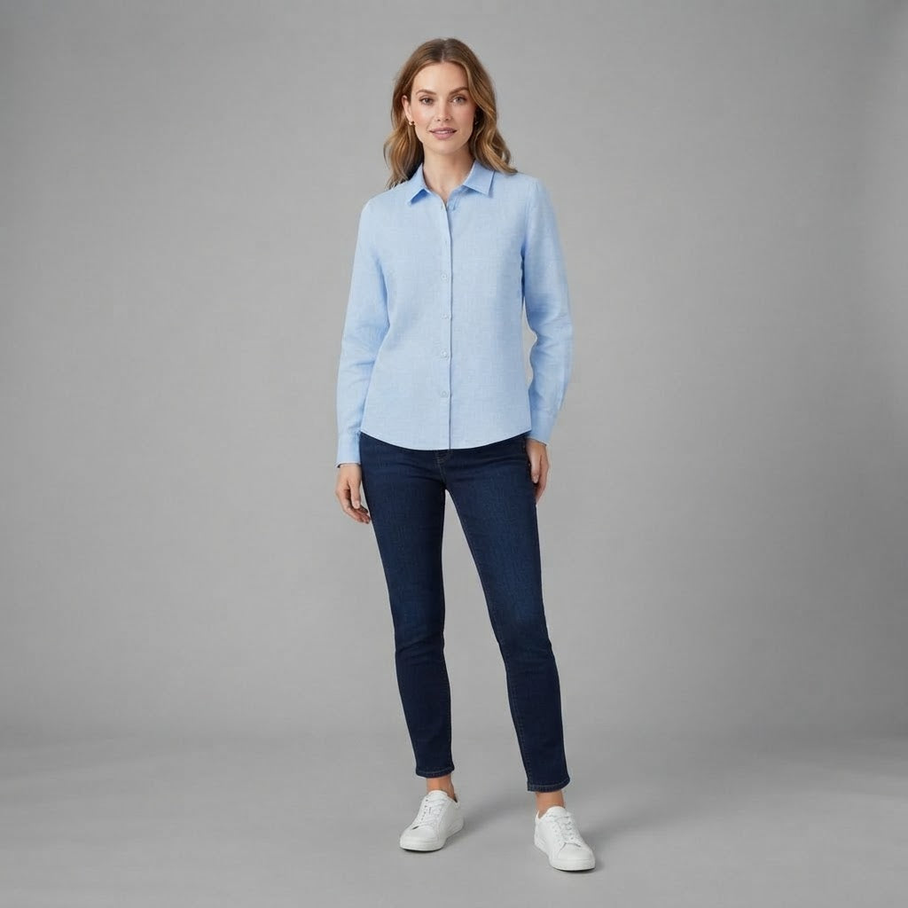 Klassische Damenbluse mit Knopfleiste | Stilvolle Bluse
