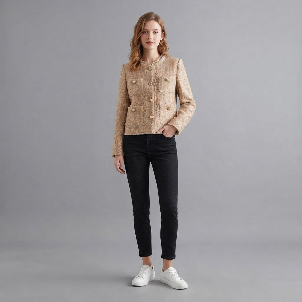 Kurze Damenjacke | Jacke mit Taschen