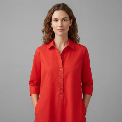 Langes Hemdkleid für Damen