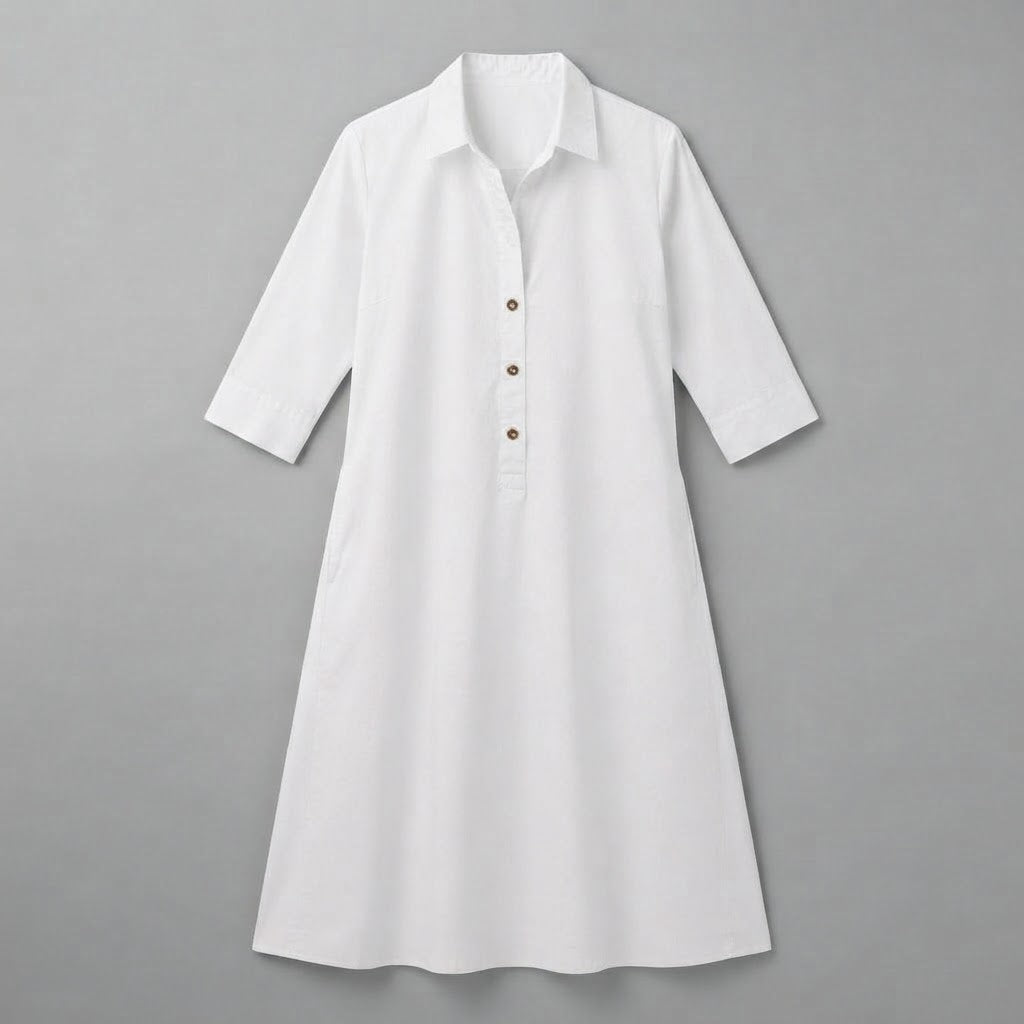 Langes Hemdkleid für Damen