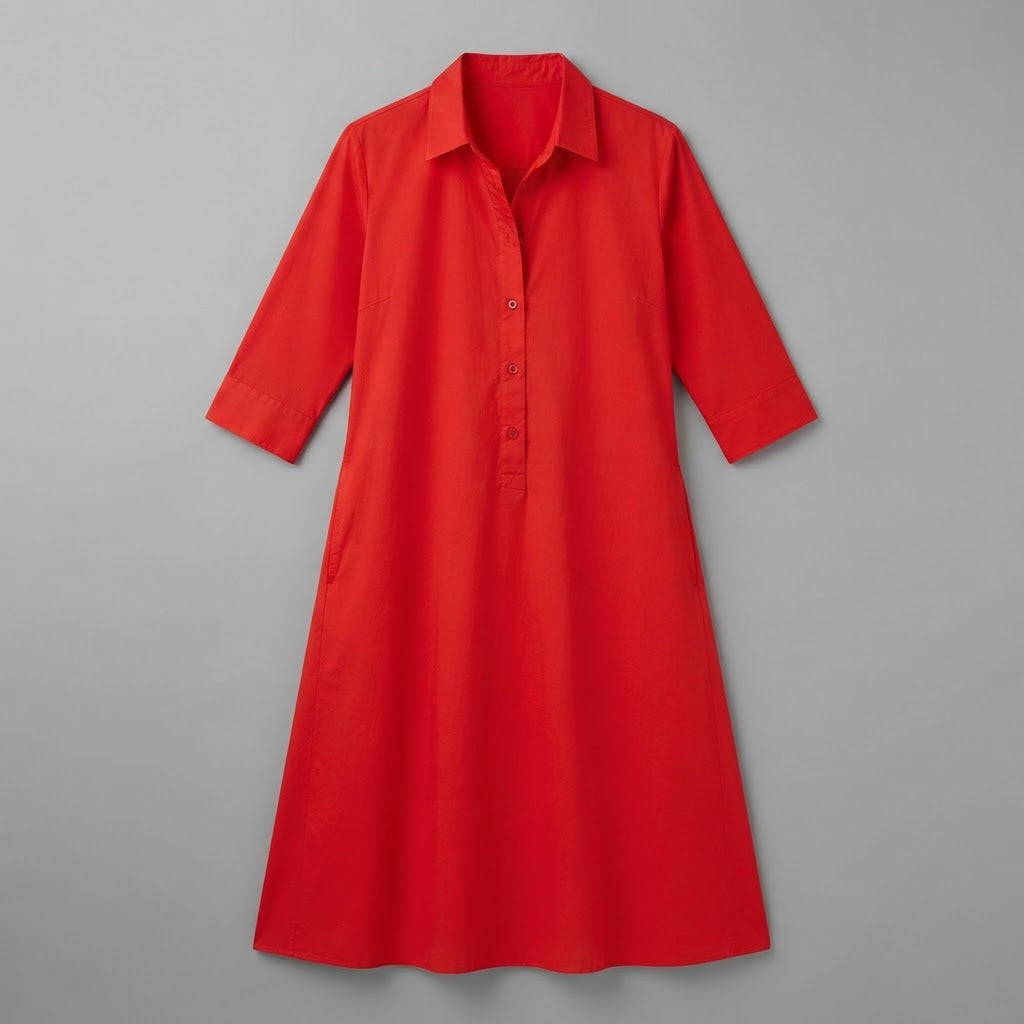 Langes Hemdkleid für Damen