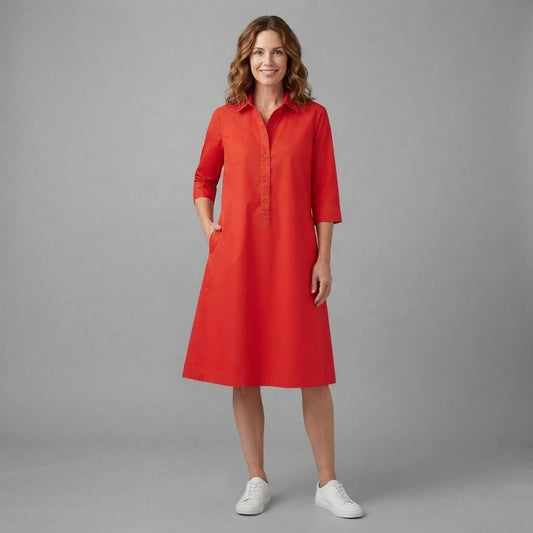 Langes Hemdkleid für Damen