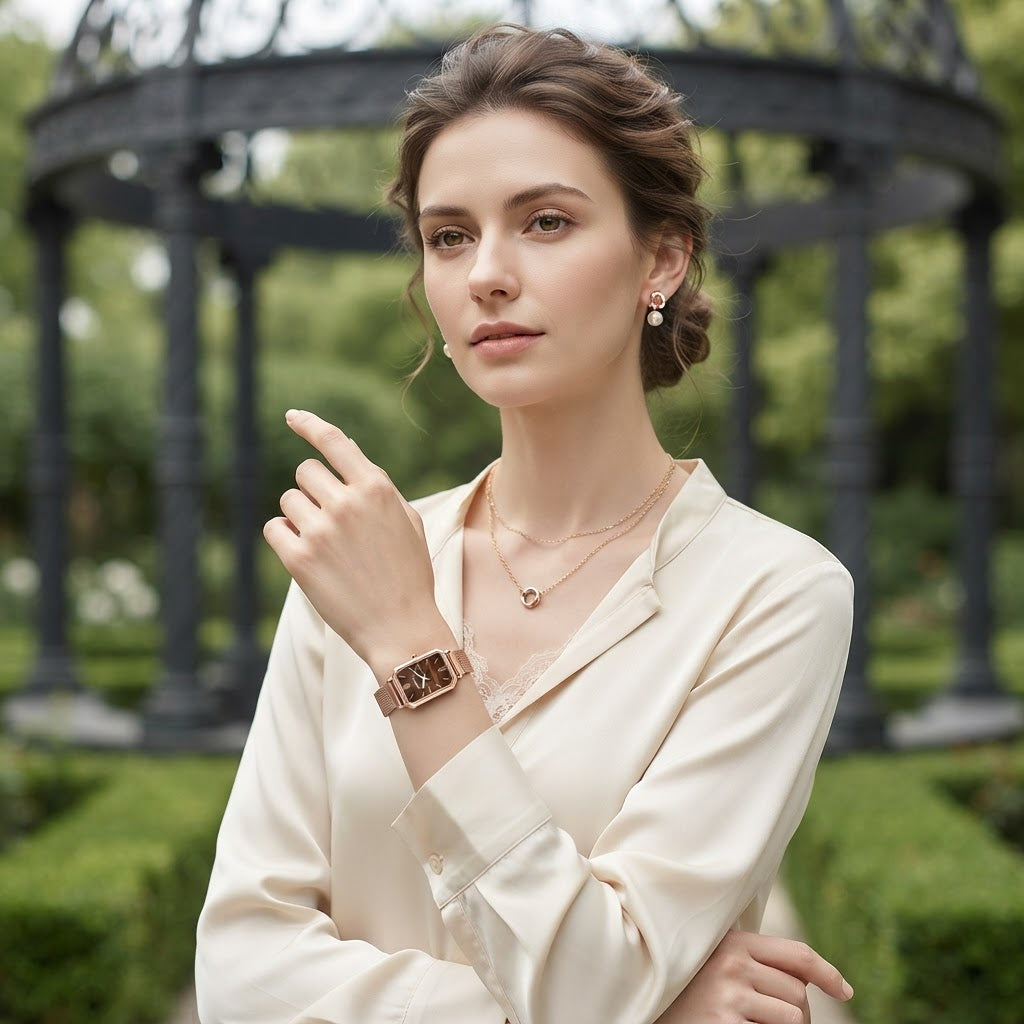 Selena | Quadratisches Uhrenarmband für Damen