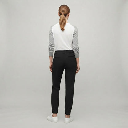 Schmal geschnittene Hose mit hoher Taille | Damen-Jogginghose