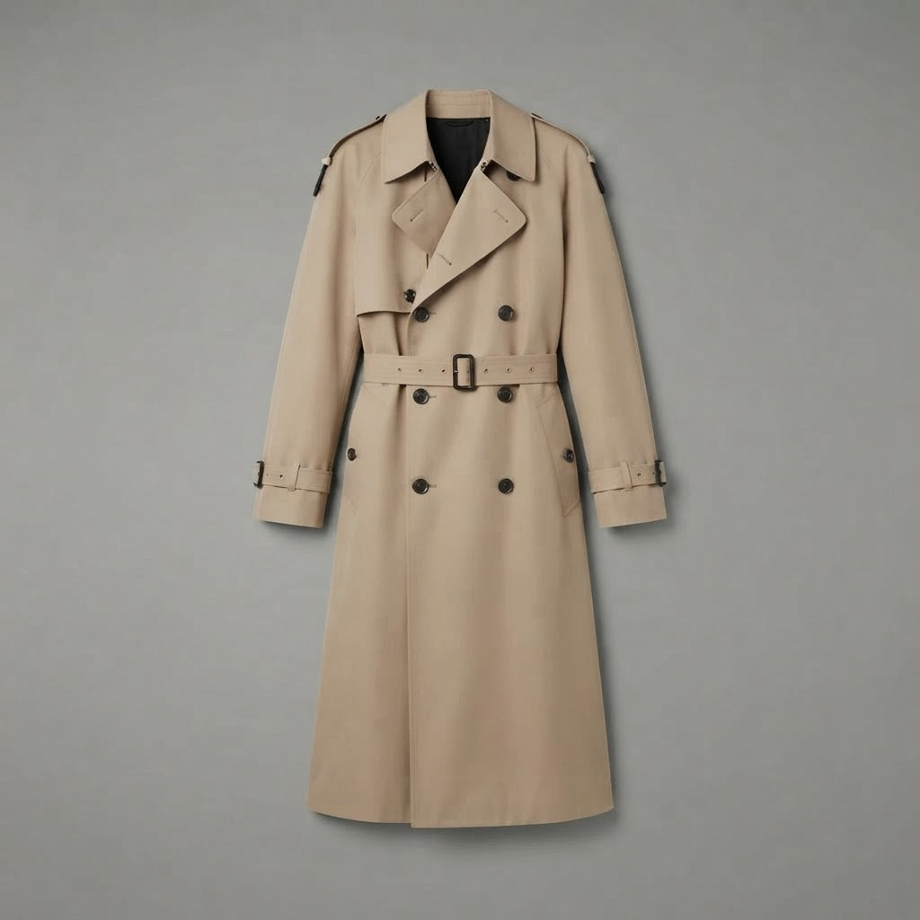Trenchcoat für Damen | Lange, stilvolle zweireihige Oberbekleidung