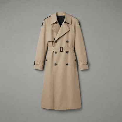 Trenchcoat für Damen | Lange, stilvolle zweireihige Oberbekleidung