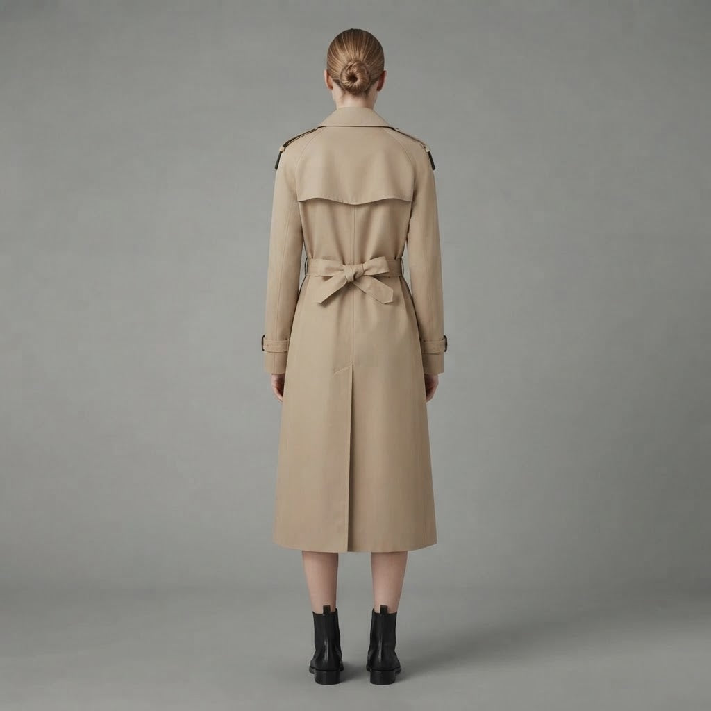 Trenchcoat für Damen | Lange, stilvolle zweireihige Oberbekleidung