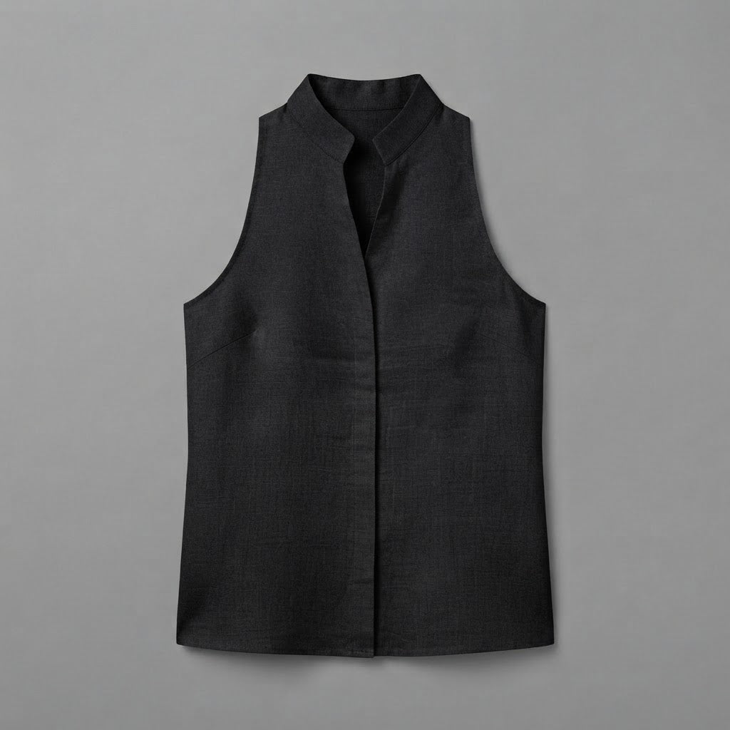 Bluse mit V-Ausschnitt | Ärmelloses Damen-Top