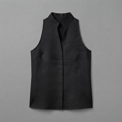 Bluse mit V-Ausschnitt | Ärmelloses Damen-Top