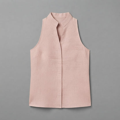 Bluse mit V-Ausschnitt | Ärmelloses Damen-Top