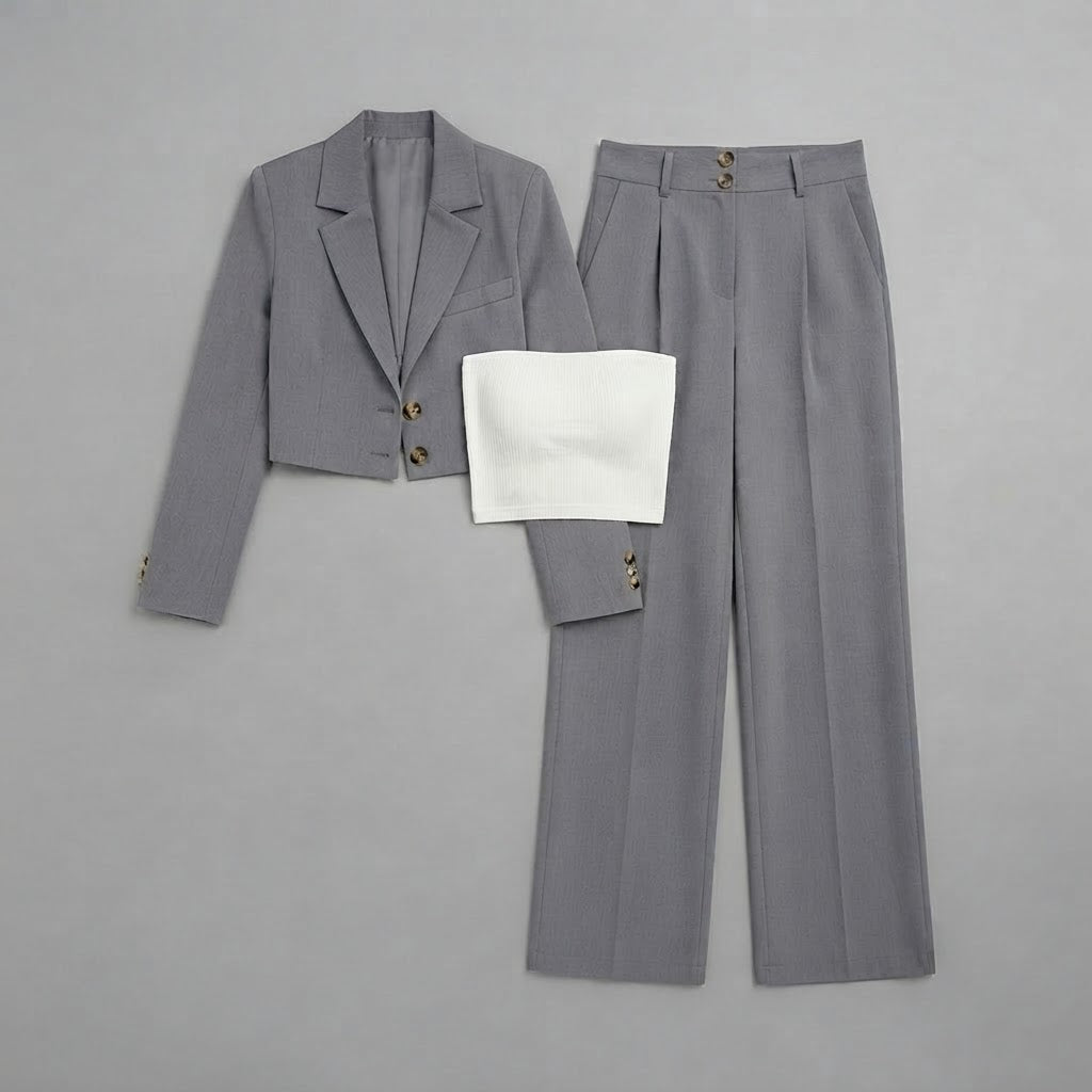 Damen-Blazer & Hose mit weitem Bein | Hosenanzüge für Damen