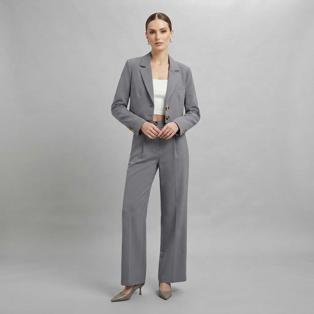 Damen-Blazer & Hose mit weitem Bein | Hosenanzüge für Damen