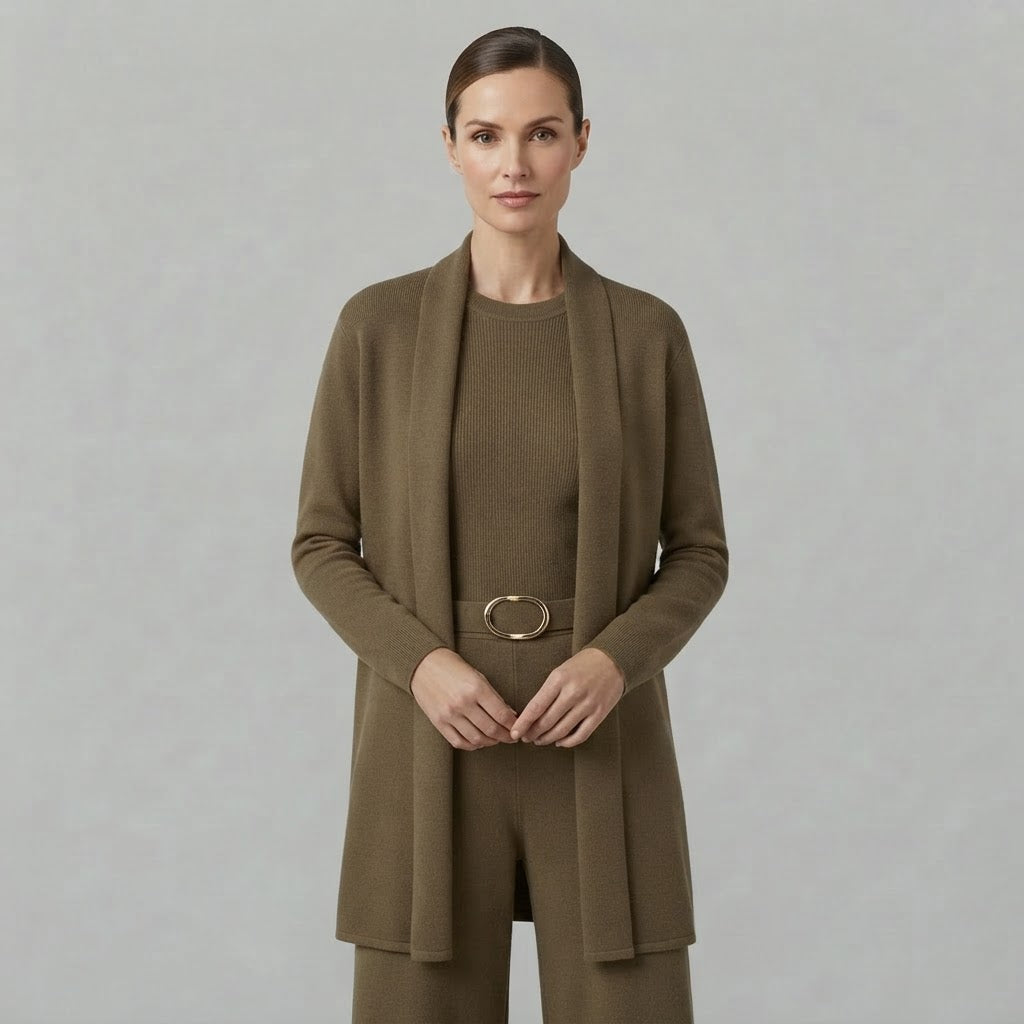 Dreiteiliges Set für Damen | Hose mit weitem Bein