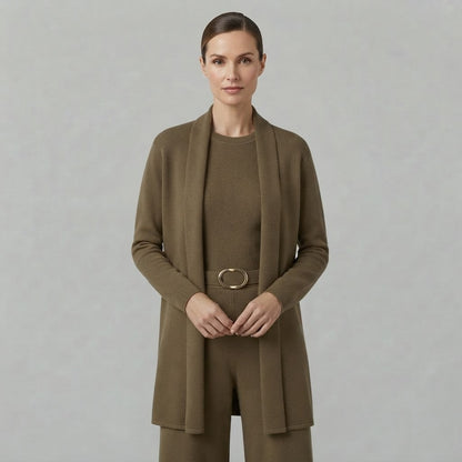 Dreiteiliges Set für Damen | Hose mit weitem Bein